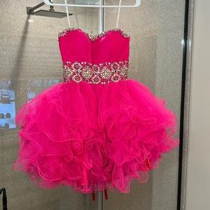 Juliet Dress, Hot Pink, Fuschia, Size Small